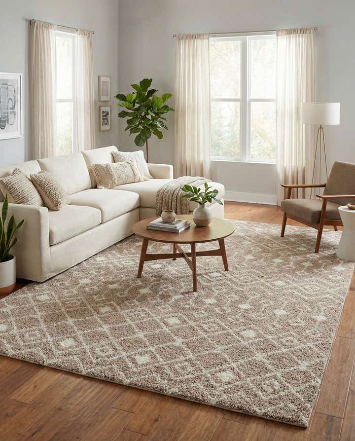 10' 8 x 14' Moroccan Trellis Shag Rug