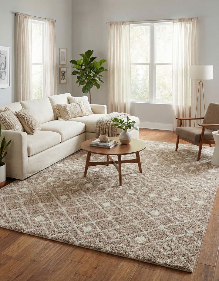 10' x 14' Moroccan Trellis Shag Rug