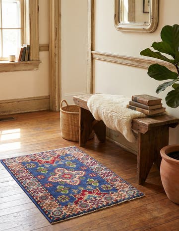 2' x 2' 11 Hand Knotted Kazak Rug
