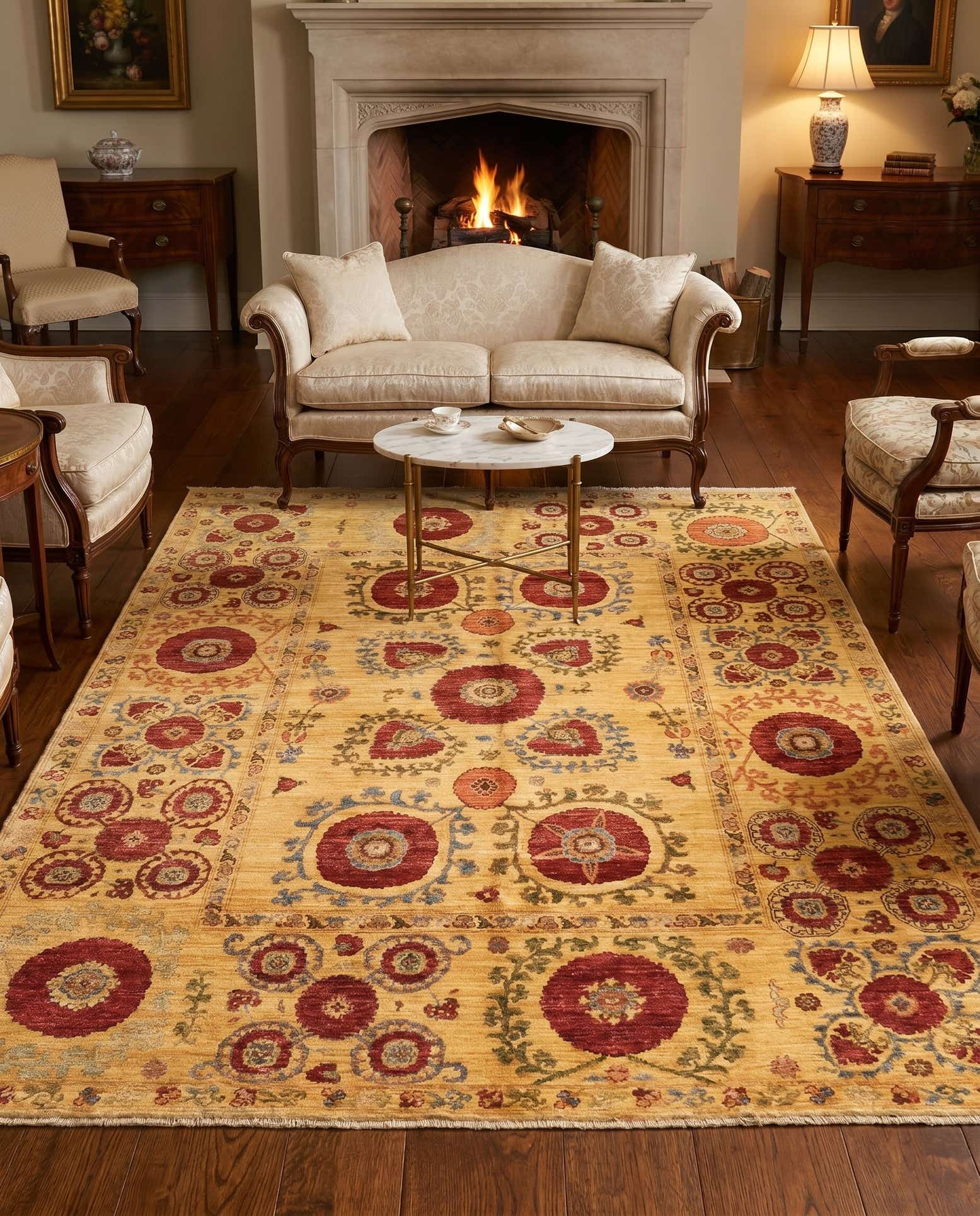 5' x 6' 9 Hand Knotted Ariana Ziegler Oriental Rug