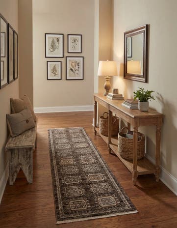 Gray Grand Tradition Runner Rug