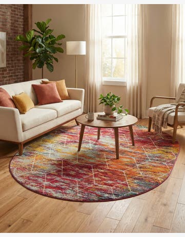 7' 10 x 10' Trellis Frieze Oval Rug
