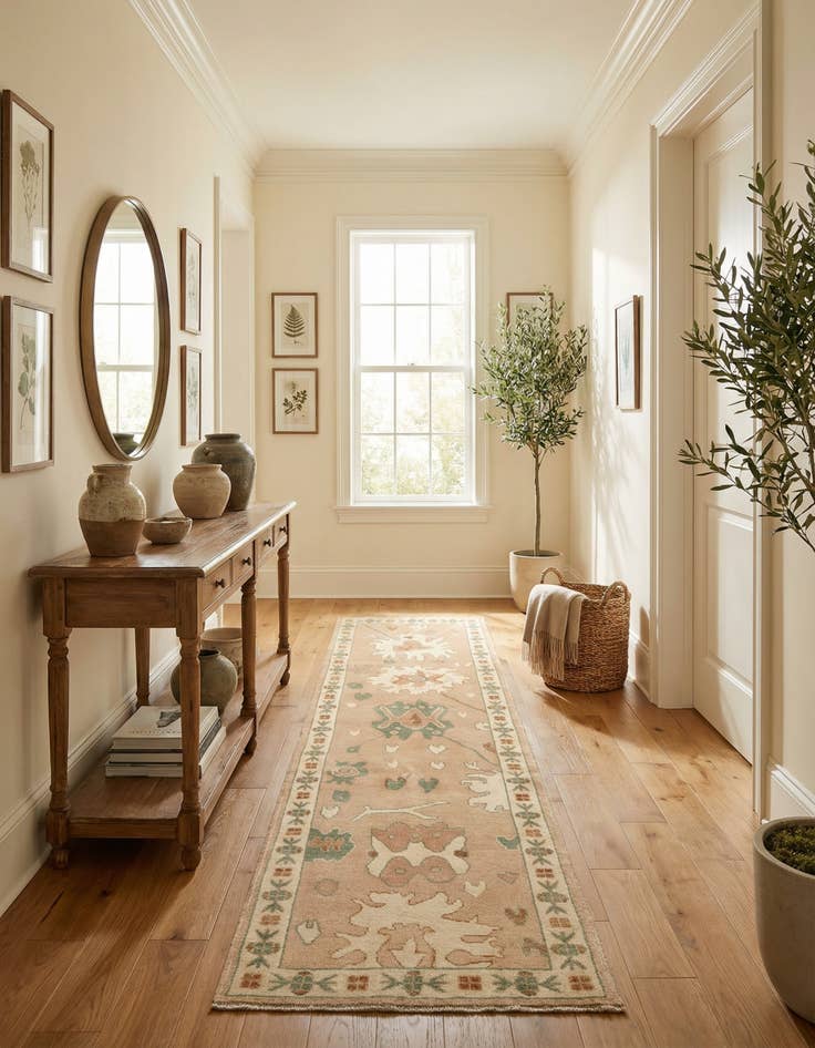 Detail image of 2' 8 x 10' 1 Hand Knotted Oushak Wool Runner Rug