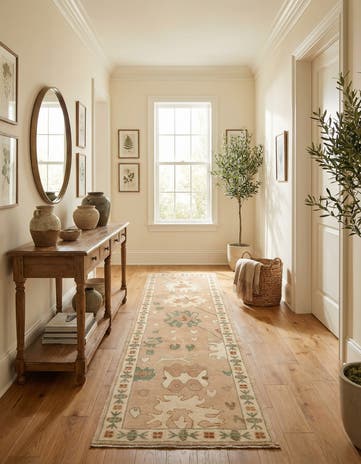 2' 8 x 10' 1 Hand Knotted Oushak Wool Runner Rug