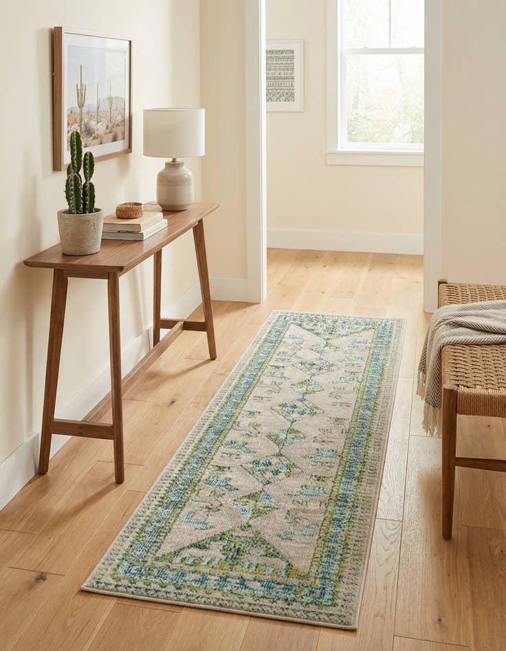 Detail image of 2' x 6' Washable Mesa Runner Rug