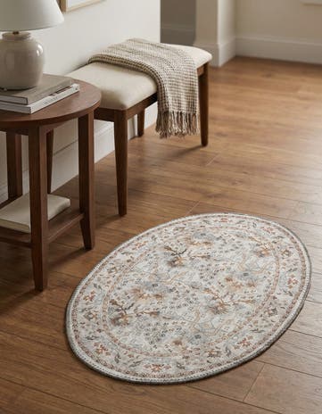2' x 3' 1 Washable Timeless Oval Rug