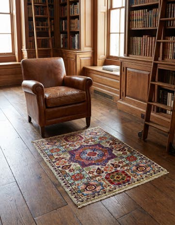 2' x 3' Hand Knotted Mamluk Ziegler Rug