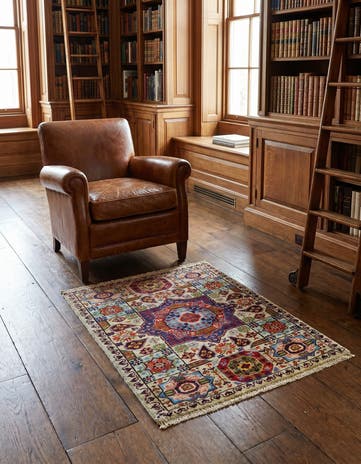 2' x 3' Hand Knotted Mamluk Ziegler Rug
