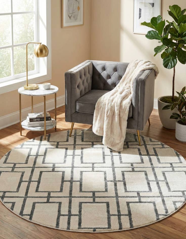 Detail image of 5' 3 x 5' 3 Marilyn Monroe&trade; Glam Deco Round Rug