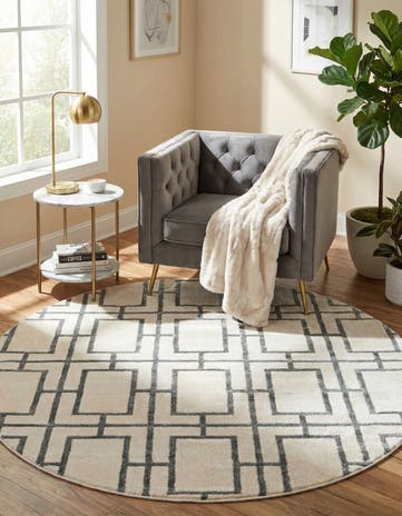 5' 3 x 5' 3 Marilyn Monroe™ Glam Deco Round Rug