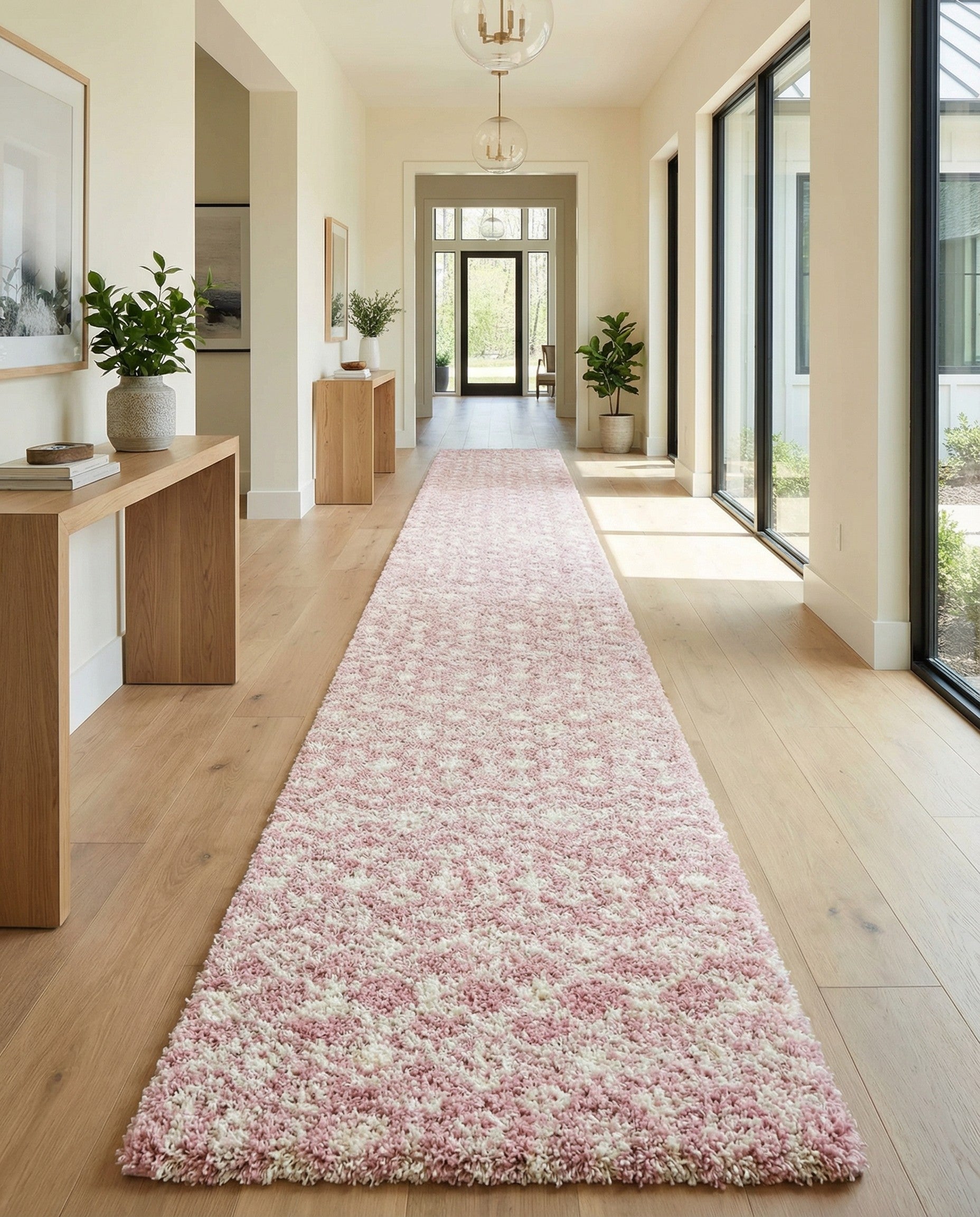 Primary image 3' 3 x 16' 5 Moroccan Trellis Shag Runner Rug