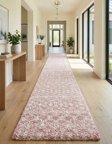 3' 3 x 16' 5 Moroccan Trellis Shag Runner Rug