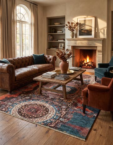 5' 6 x 8' 2 Hand Knotted Mamluk Ziegler Rug