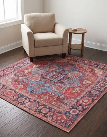 5' 3 x 5' 3 Washable Maahru Square Rug