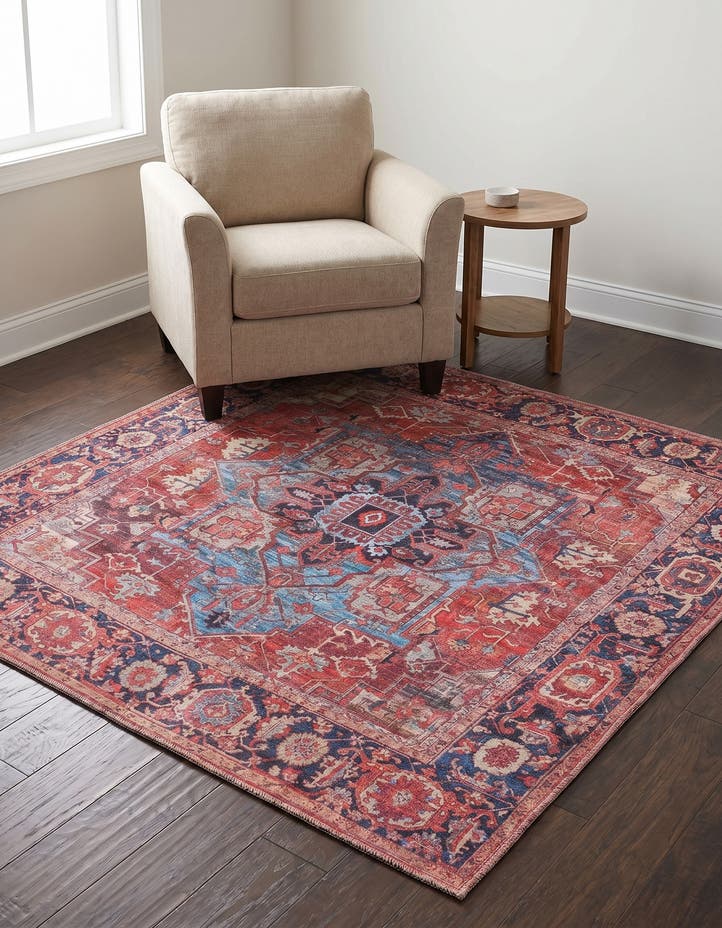 5' 3 x 5' 3 Washable Maahru Square Rug
