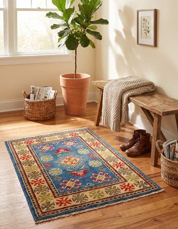 2' 1 x 2' 11 Hand Knotted Kazak Rug