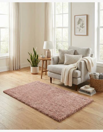 Grapefruit Pink Jill Zarin Shaggy Chic Rug