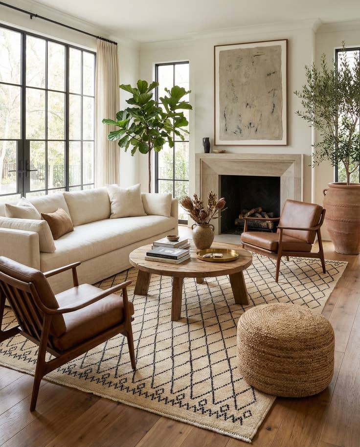 Detail image of 5' 2 x 7' 5 Hand Knotted Darya Wool Rug