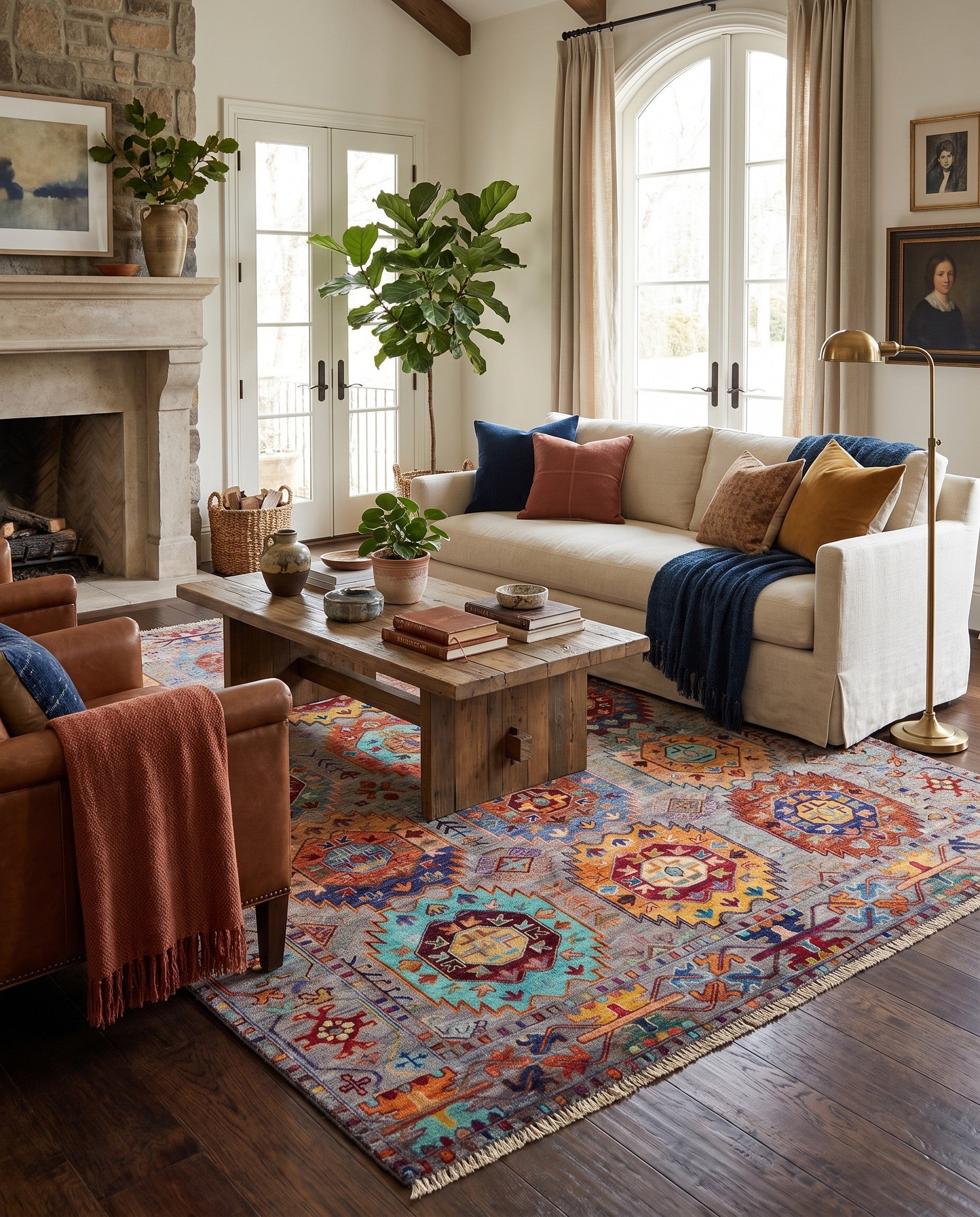 5' 2 x 6' 9 Hand Knotted Ariana Ziegler Rug