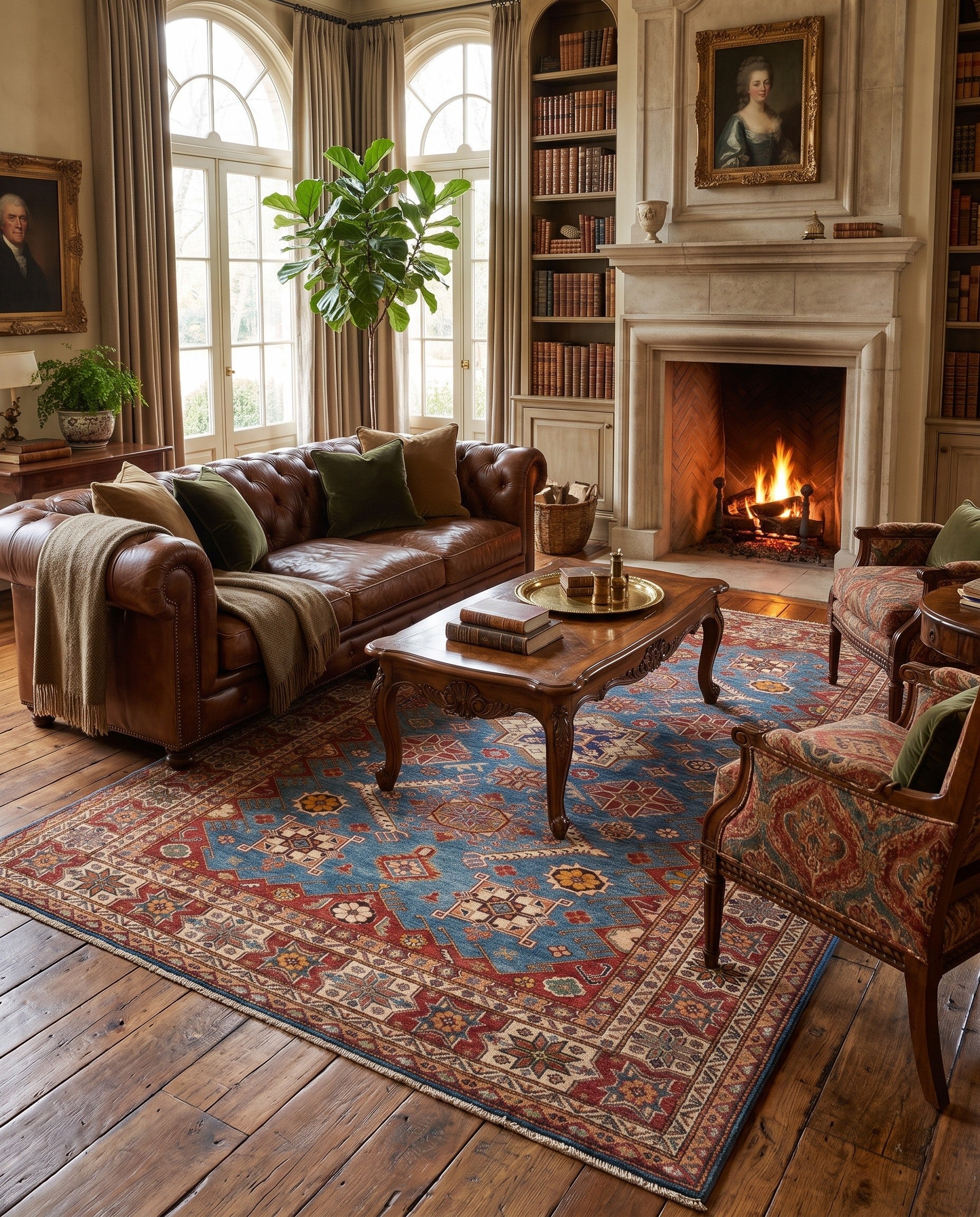 6' 8 x 9' 11 Hand Knotted Kazak Rug