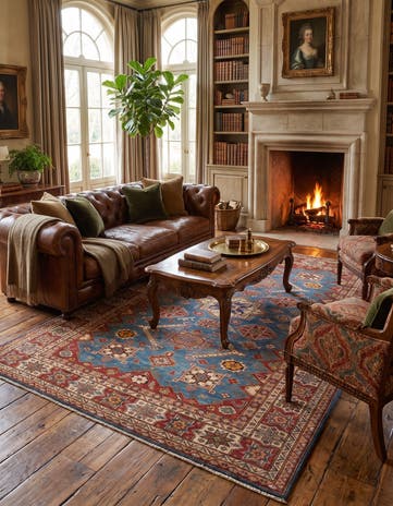 6' 8 x 9' 11 Hand Knotted Kazak Rug
