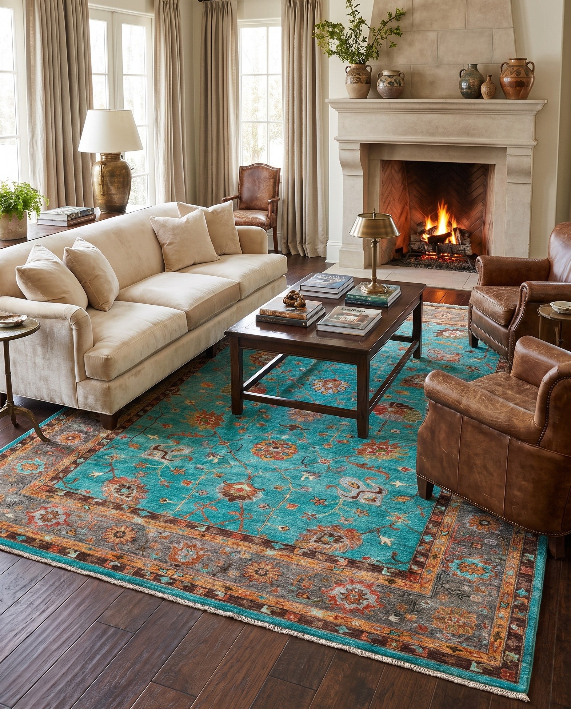 7' x 10' 7 Hand Knotted Ariana Ziegler Rug