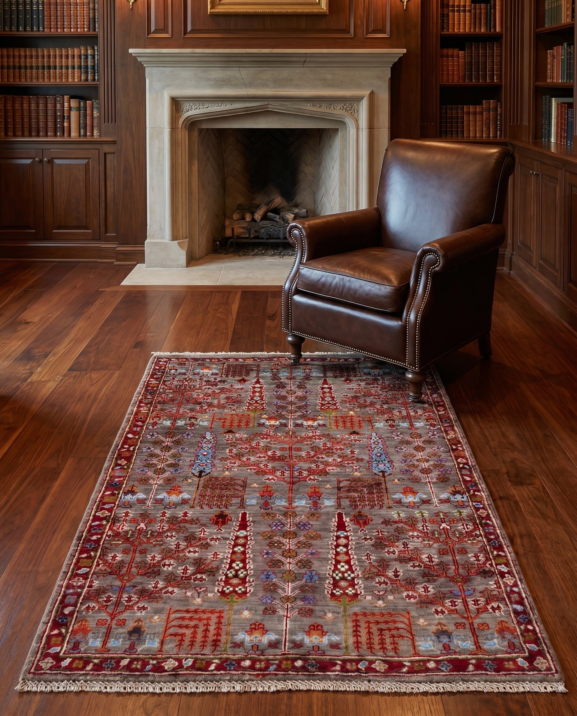 3' 4 x 4' 10 Hand Knotted Ariana Ziegler Rug
