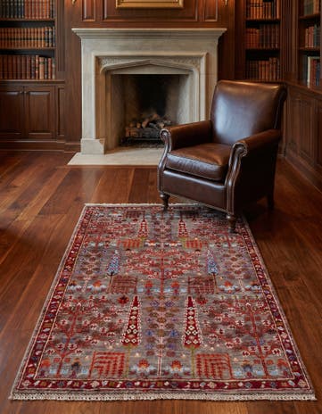 3' 4 x 4' 10 Hand Knotted Ariana Ziegler Rug