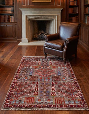 3' 4 x 4' 10 Hand Knotted Ariana Ziegler Rug
