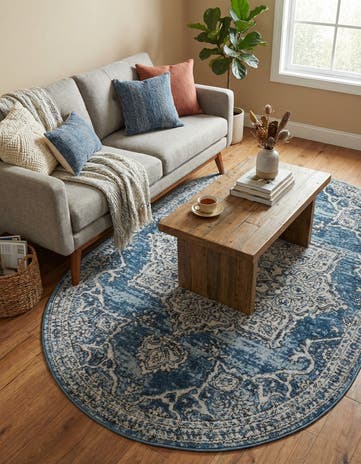 Blue Nyla Oval Rug