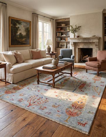 5' 10 x 8' Hand Knotted Ariana Ziegler Rug