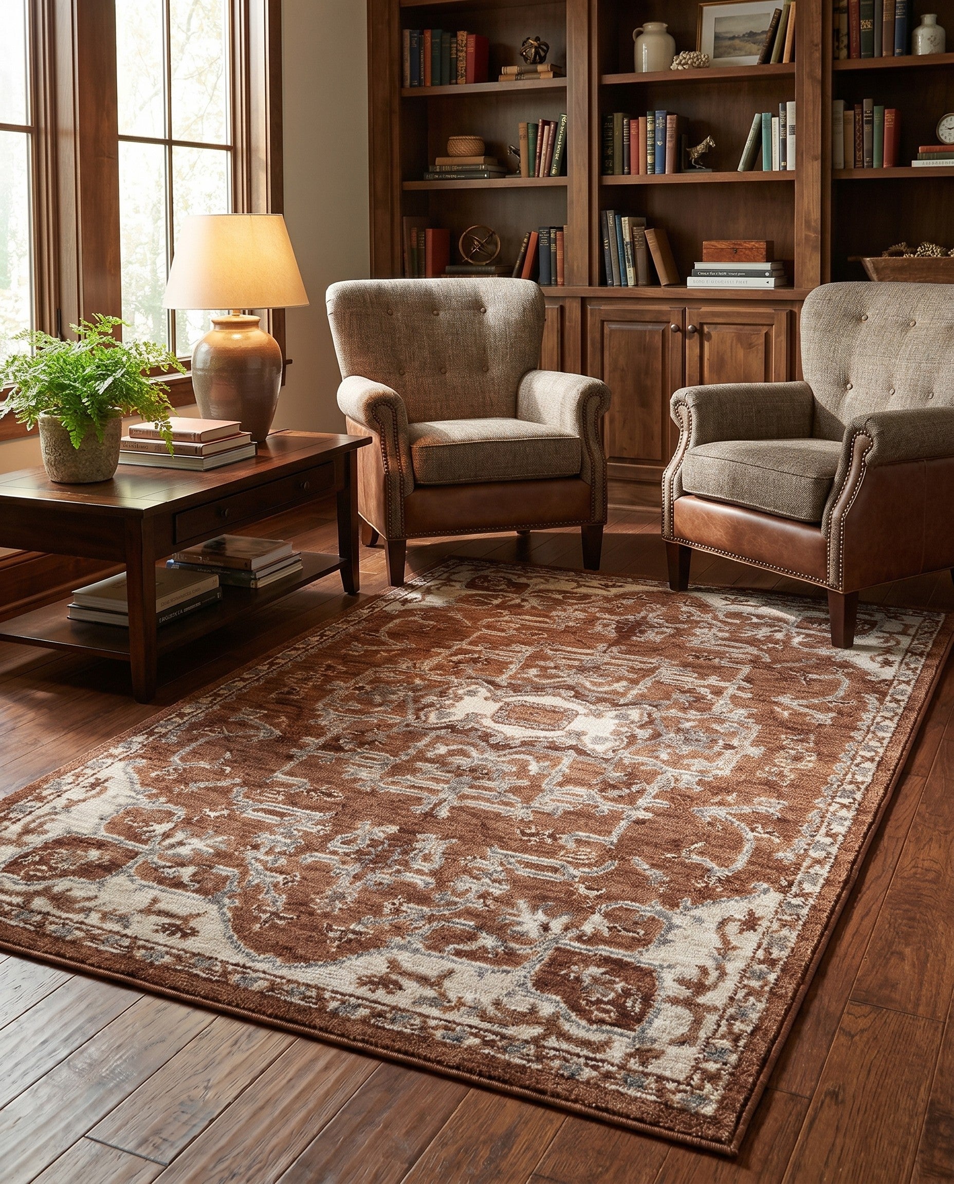Terracotta Rust Red Grand Tradition Rug