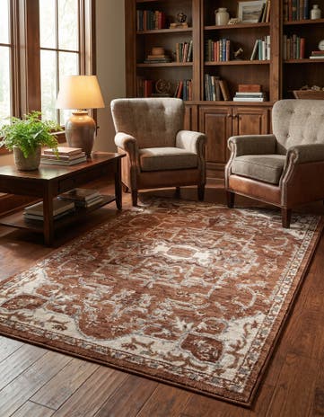 Terracotta Rust Red Grand Tradition Rug