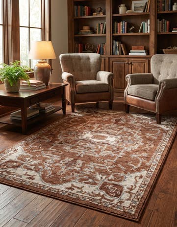 Terracotta Rust Red Grand Tradition Rug