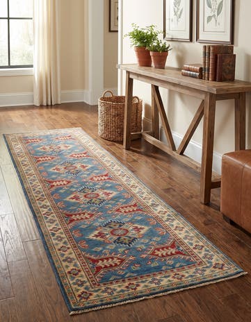 2' 7 x 9' 7 Hand Knotted Kazak Runner Rug
