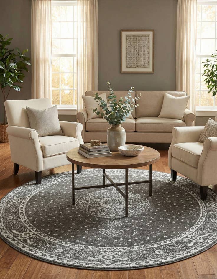 Detail image of 7' 10 x 7' 10 Dover Round Rug