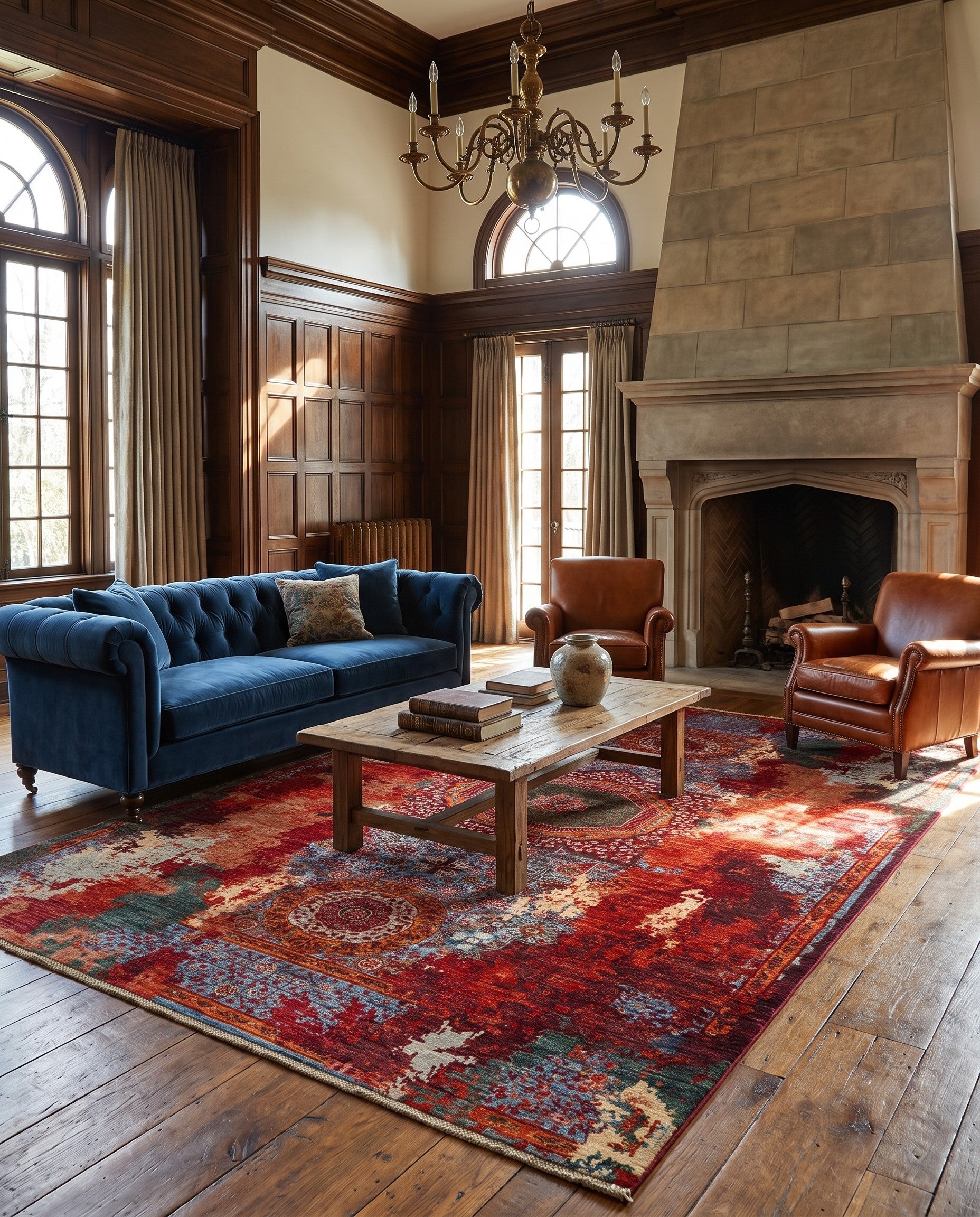 7' 2 x 10' 6 Hand Knotted Mamluk Ziegler Rug