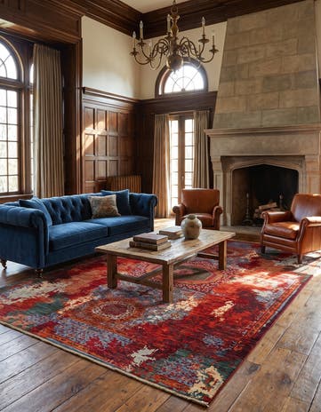 7' 2 x 10' 6 Hand Knotted Mamluk Ziegler Rug
