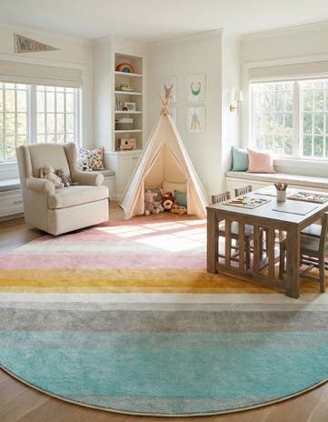 12' x 12' Whimsy Kids Round Rug