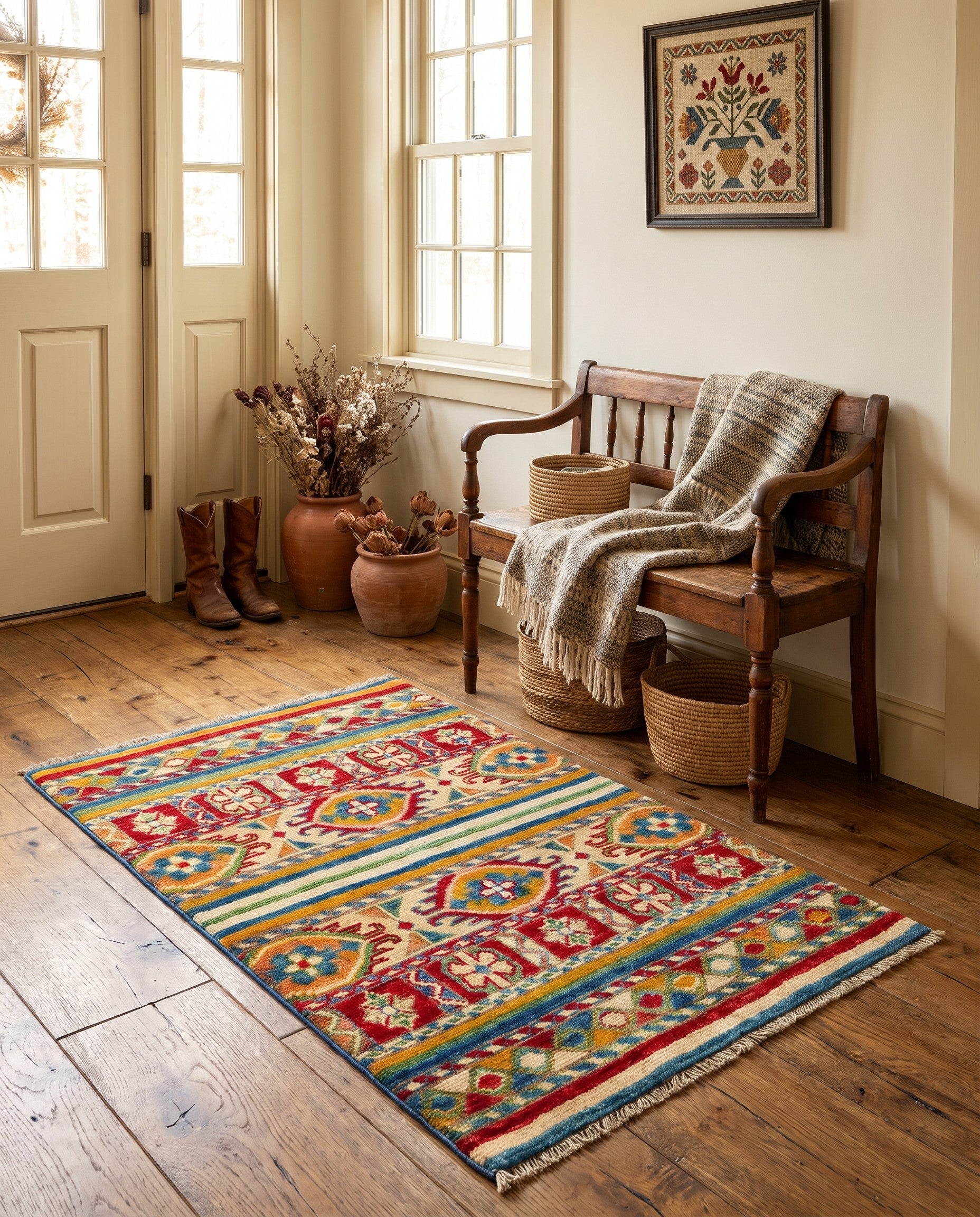 2' x 3' Hand Knotted Kazak Rug