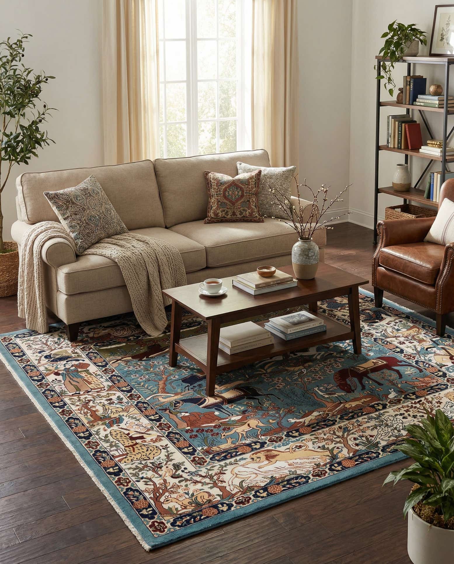 7' 10 x 8' Nain Design Square Rug