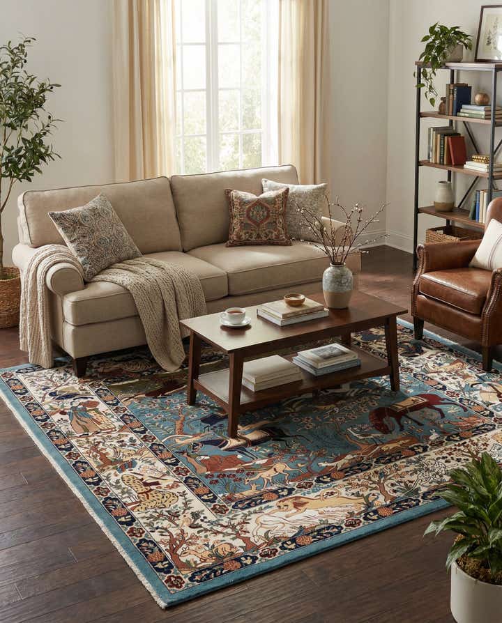 7' 10 x 8' Nain Design Square Rug