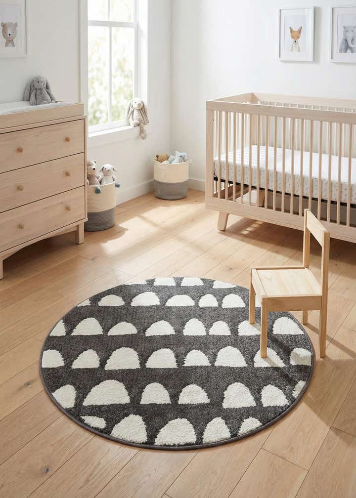 3' 3 x 3' 3 Whimsy Kids Round Rug