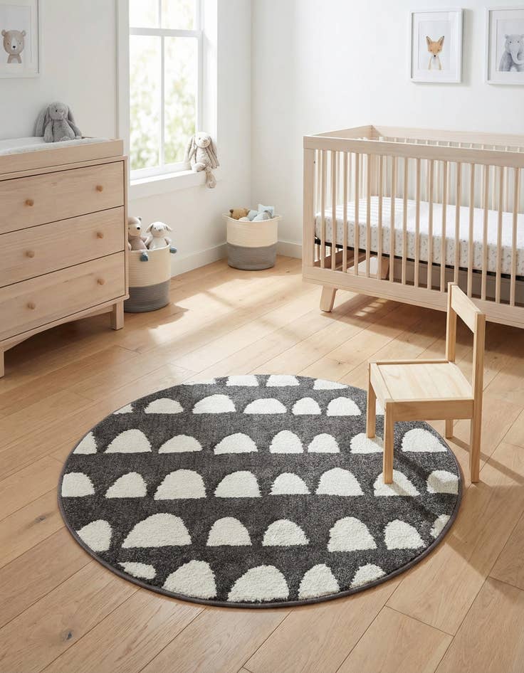 Detail image of 3' 3 x 3' 3 Whimsy Kids Round Rug