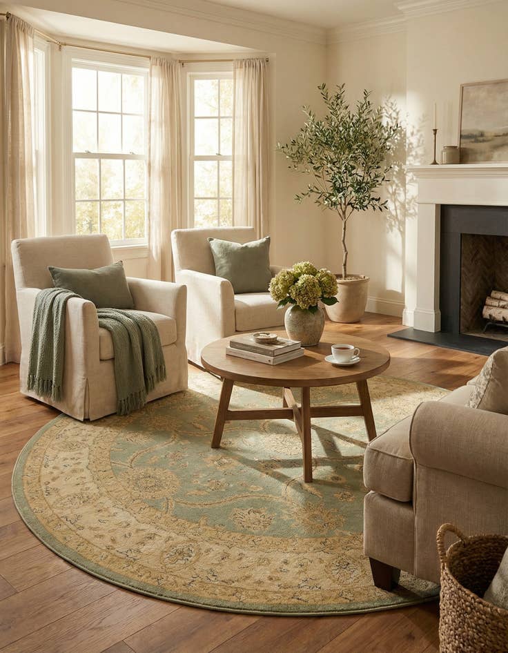 Detail image of 8' x 8' Kensington Round Rug