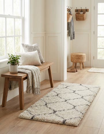 2' x 4' Moroccan Shag Runner Rug