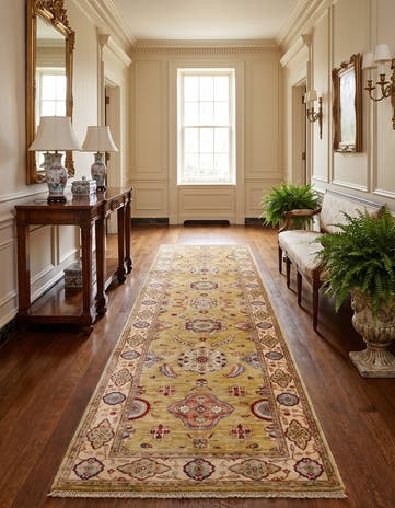 2' 11 x 9' 8 Hand Knotted Ariana Ziegler Runner Rug