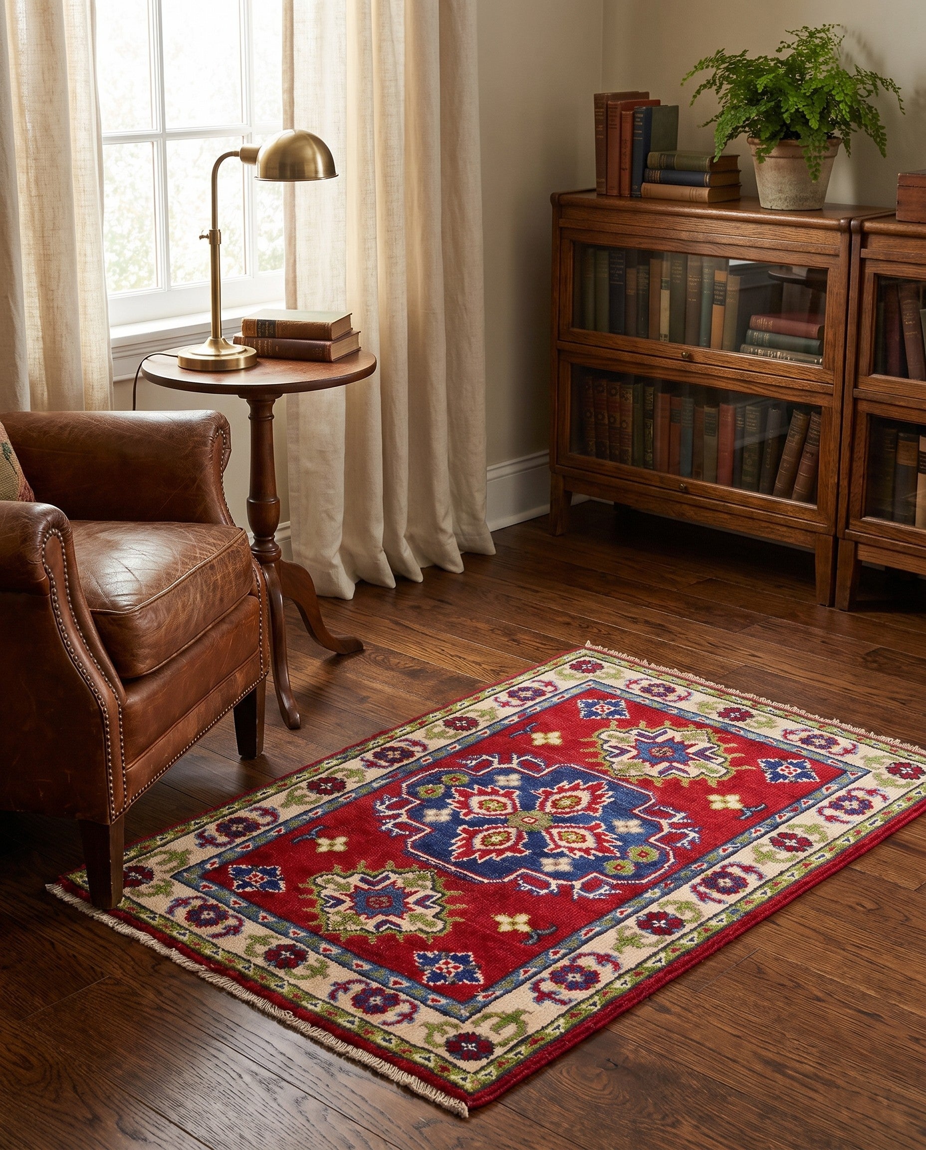 2' x 2' 11 Hand Knotted Kazak Rug