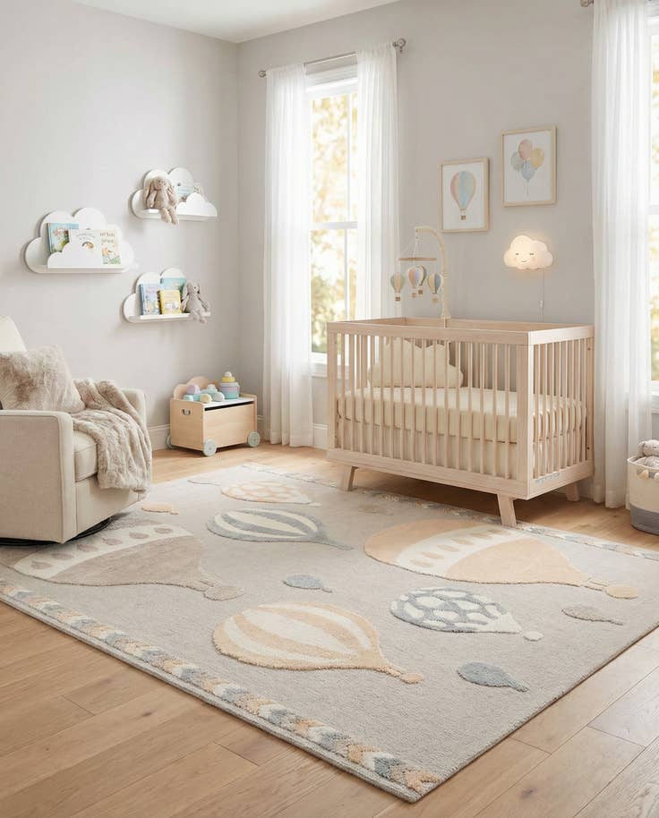 Detail image of 7' 10 x 10' Whimsy Kids Rug