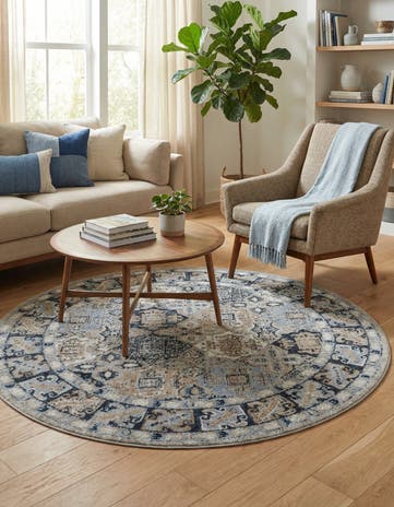 5' 3 x 5' 3 Kamala Washable Round Rug